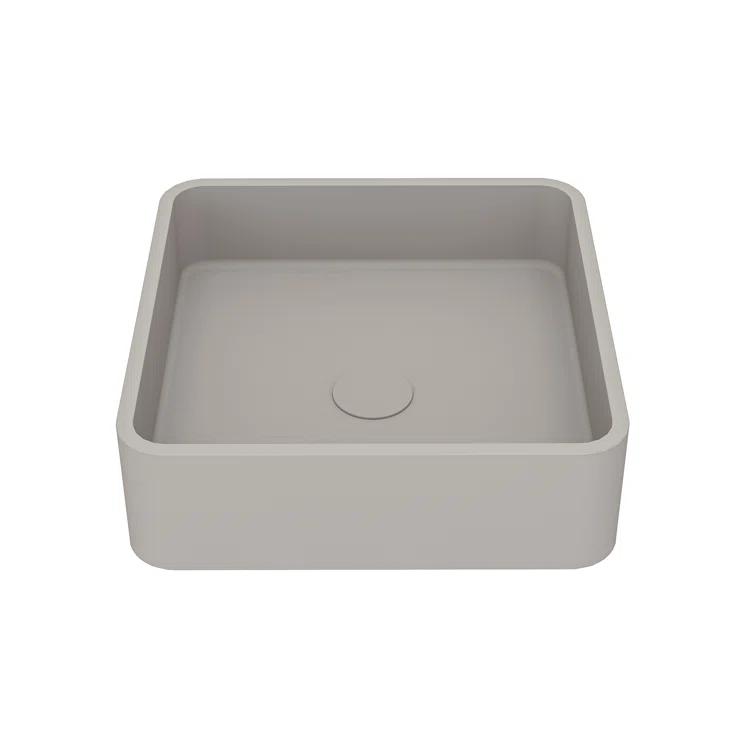 CASAINC CASAINC Maple 15.35'' Concrete Square Bathroom Sink CA-VS1020-CC