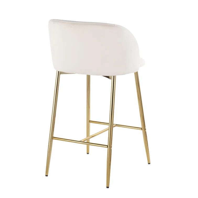 LumiSource Upholstered Counter Stool with Metal Frame