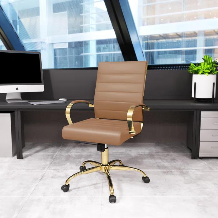Everly Quinn Naudain Leather Office Conference Chair Modern Executive Meeting Room Chairs