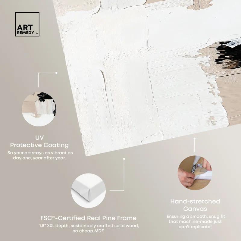 Art Remedy Neutral Ground Canvas Gemstone Abstract Art by Art Remedy