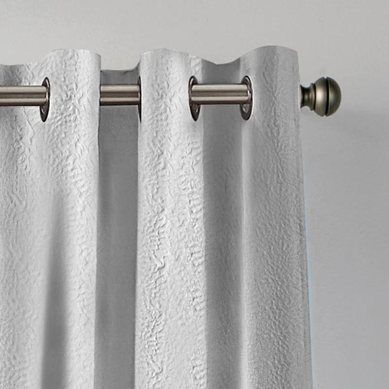 DKNY Chrysanthemum Solid Color Grommet Curtain Panel Pair (Set of 2)