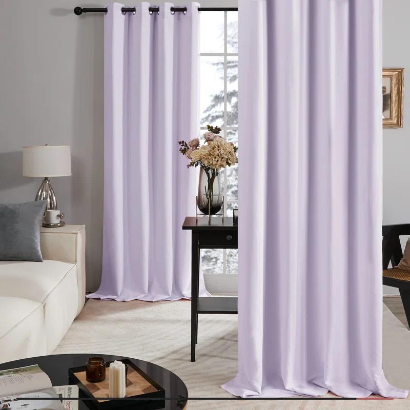 Deconovo 100 Percent Blackout with Liner Grommet Curtain Panel Pair (Set of 2)