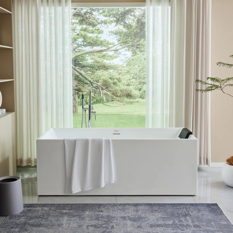 Chloe 59" x 30" Freestanding Soaking Bathtub