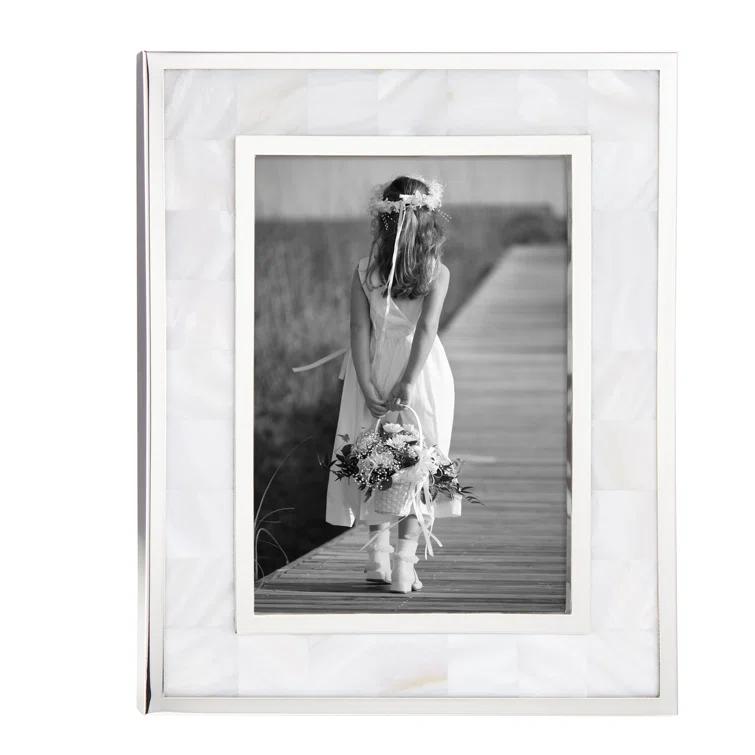 Reed & Barton Plated Giftware Mother of Pearl Single Picture Frame