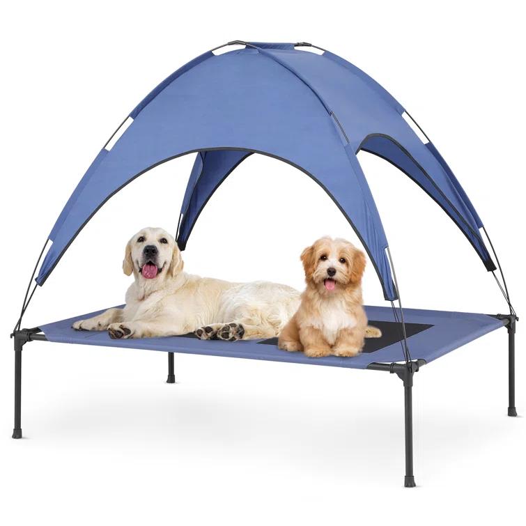 Tucker Murphy Pet™ Elevated Dog Bed With Canopy, Outdoor Dog Cot With Removable Canopy Shade Tent, Raised Pet Cot