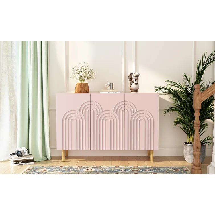 Mercer41 Sirgio 47.2'' Sideboard Buffet Cabinet with 3 Doors for Kitchen, Hallway, Living Room