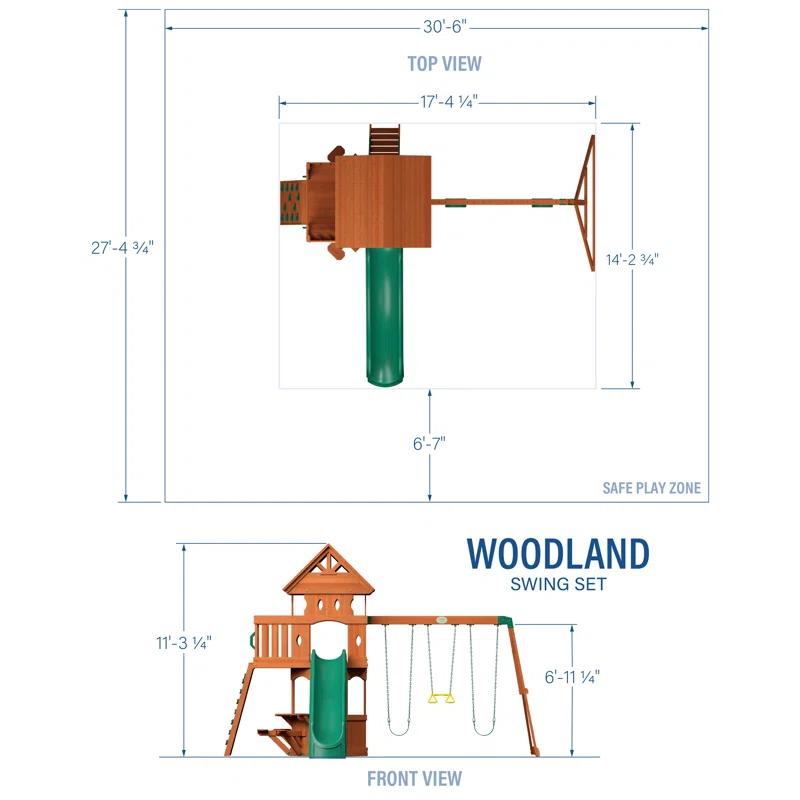 Backyard Discovery Woodland All Cedar Swing Set