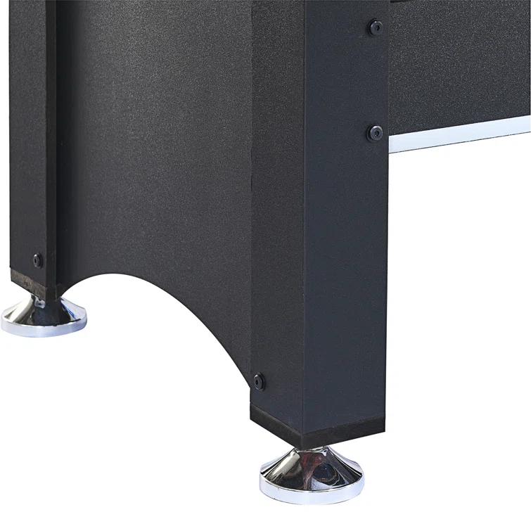 ALPHANEO 6-Ft Pool Table With Table Tennis Top - Black With Red Felt