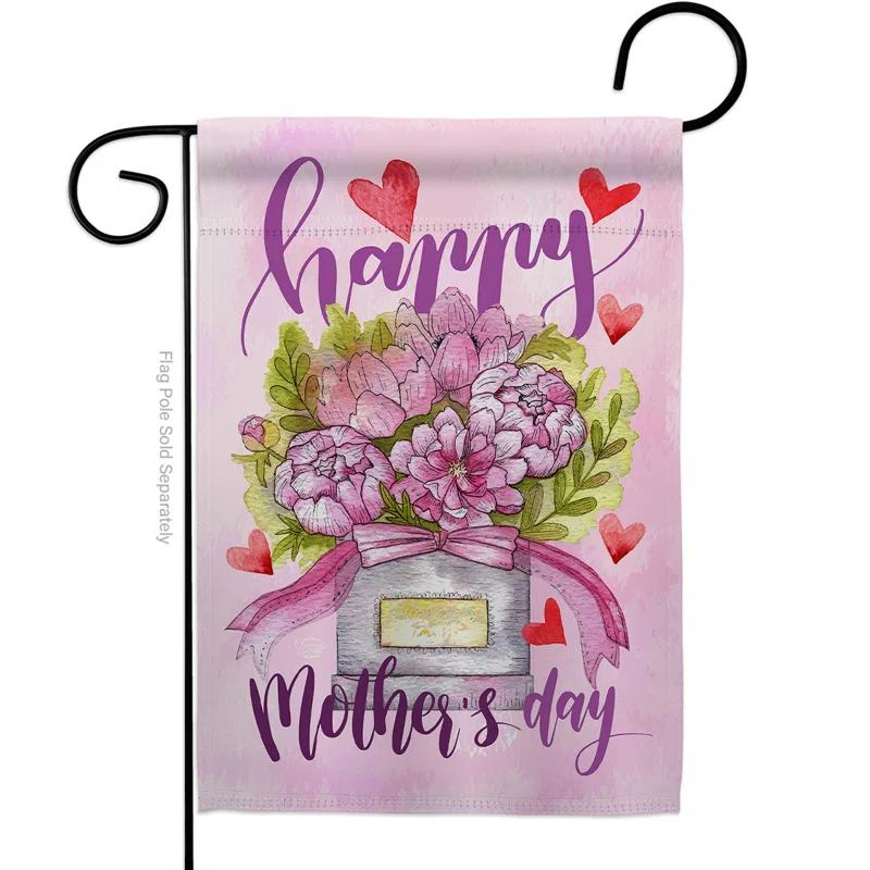 Ornament Collection Double Sided Polyester Mother's Day House Flag