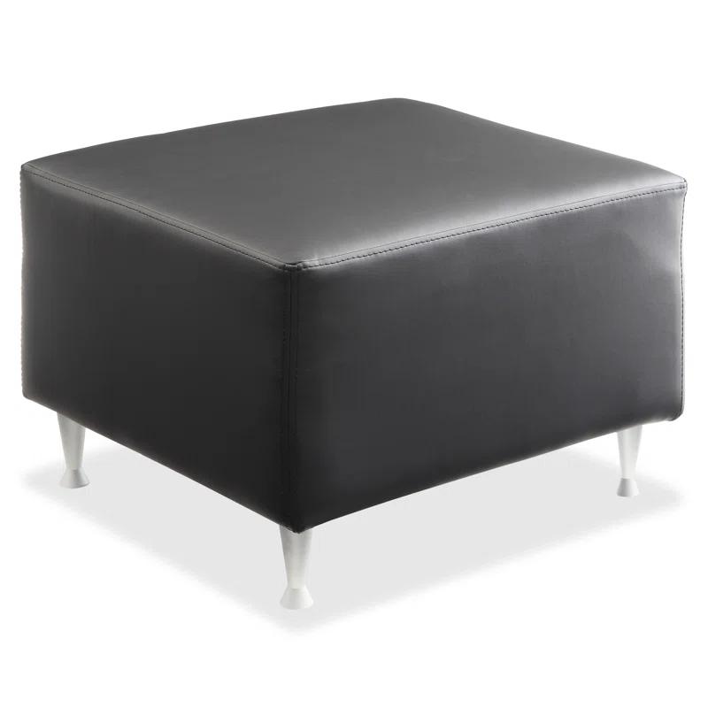 Lorell Fuze Faux Leather Ottoman