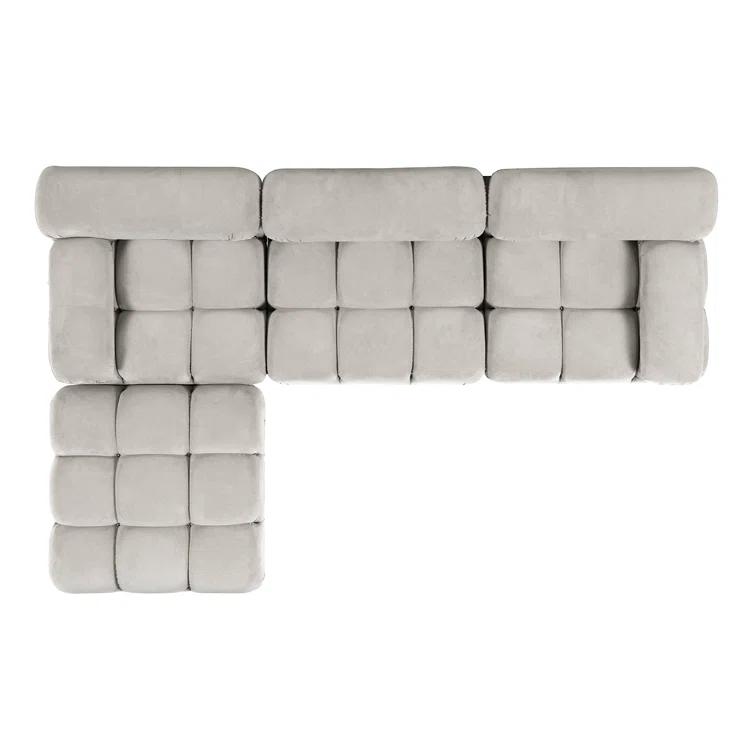 Sigma 4 - Piece Modular Upholstered Reversible L-Sectional