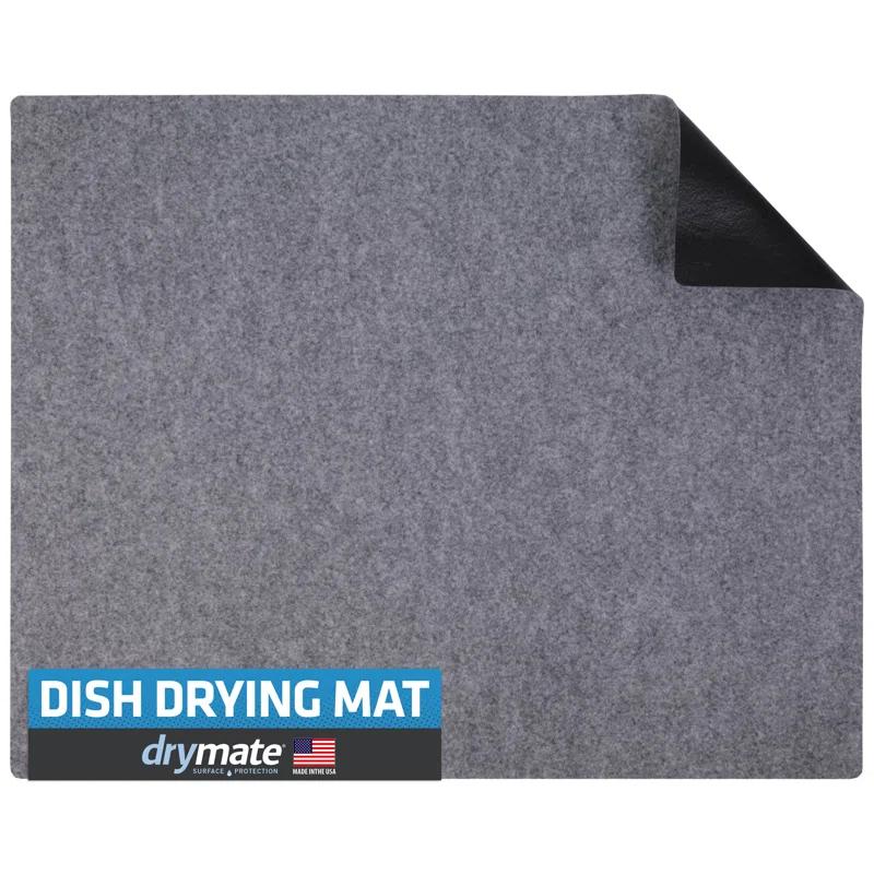 Drymate XL Dish Drying Mat, Kitchen Drip Pad - Absorbent, Waterproof, Slip-Resistant, Machine Washable (19" x 24") (Medicine Blue) (USA Made)