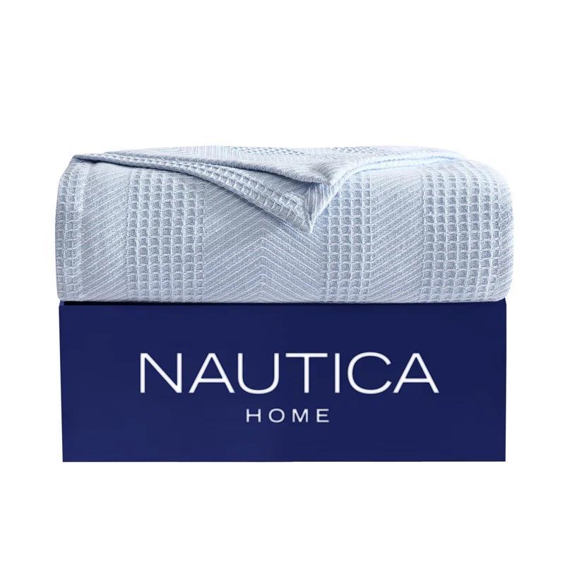 Nautica Nautica Chevron Stripe Cotton Blanket