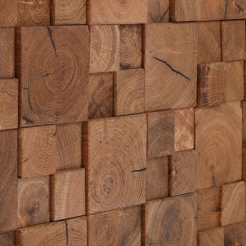 Rustic Abstract Wall Decor on Solid Wood