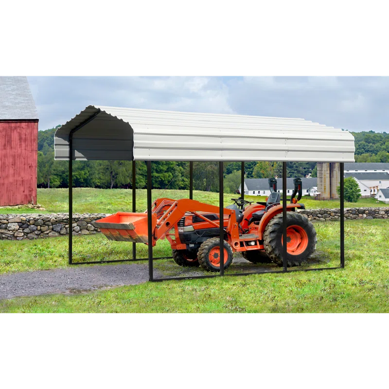 Arrow Arrow Galvanized Steel Carport, 10x15x9