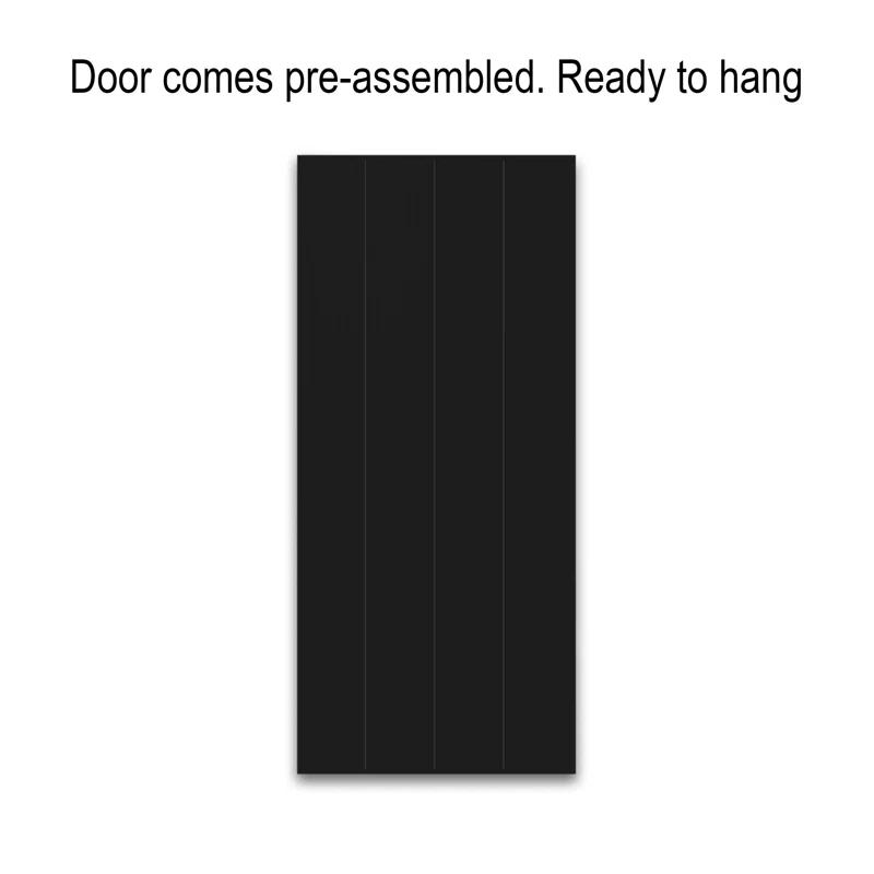 Calhome 84'' Hollow Paneled Painted with Installation Hardware Kit Barn Door
