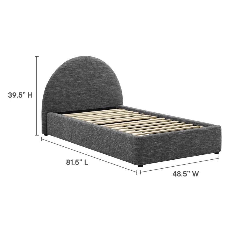 Modway Resort Performance Velvet Arched Round Platform Bed