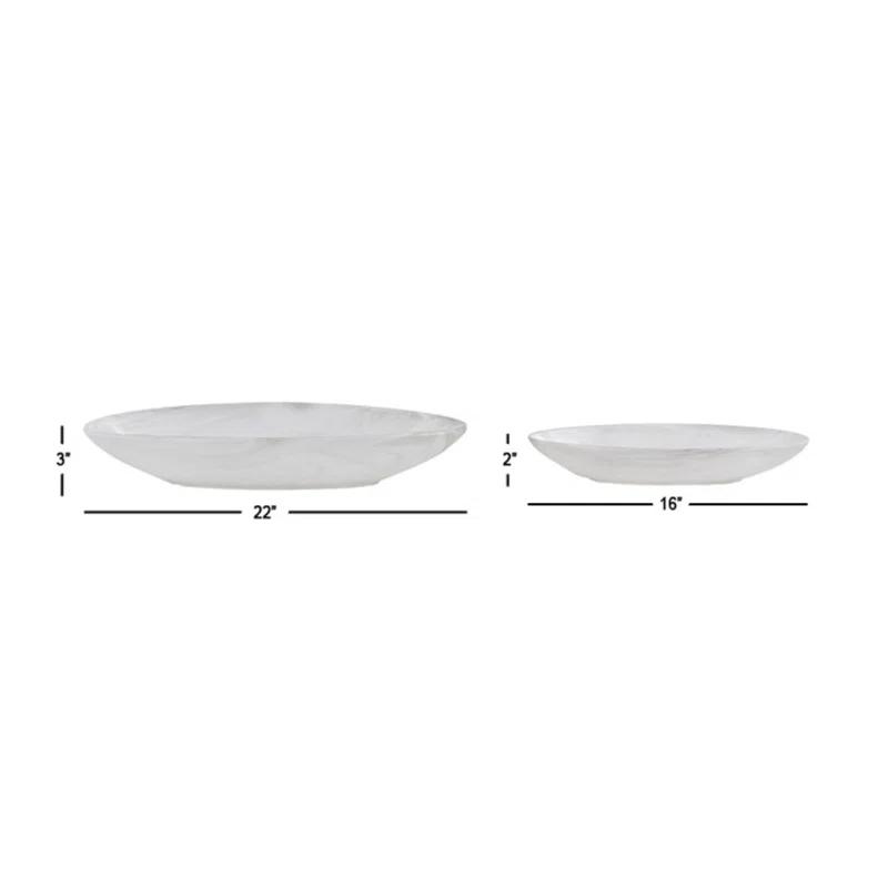 Contemporary 2-Piece Porcelain Pot Planter Set