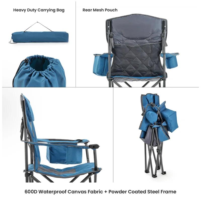 ARROWHEAD Outdoor Folding Camping Chair with Cushions