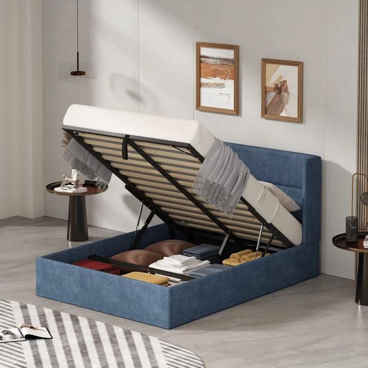 Latitude Run® Gaillarde Hydraulic Lift Up Storage Upholstered Platform Bed