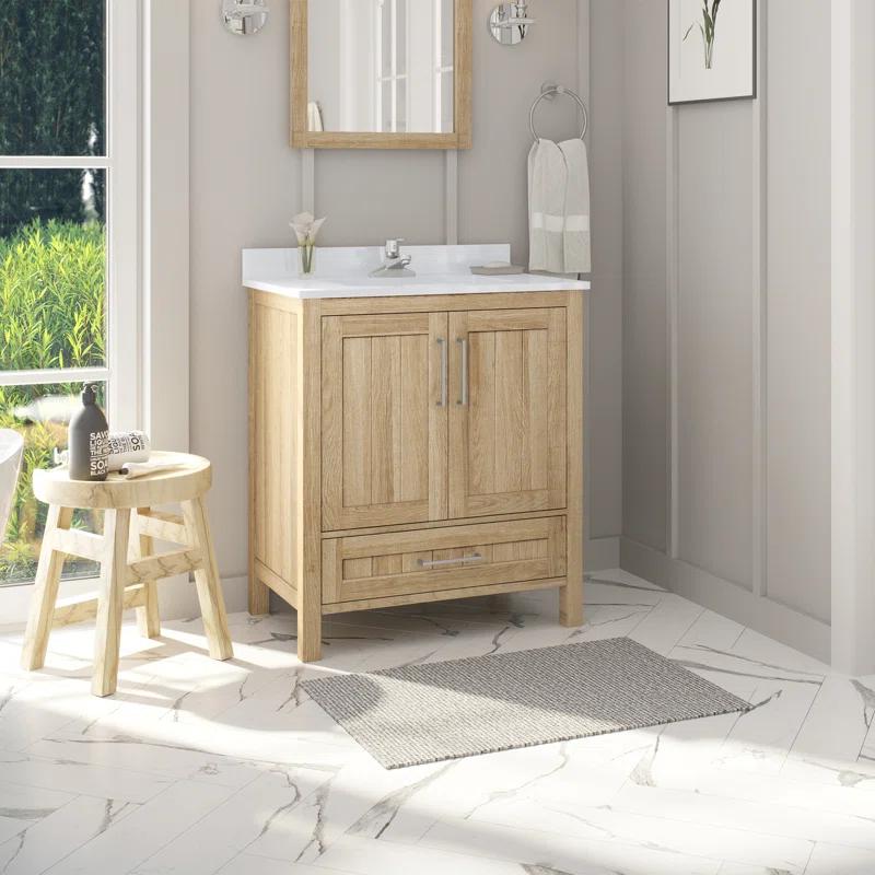 OVE Decors Kansas 30" Single Bathroom Vanity, in White Oak Finish & Reviews | Wayfair