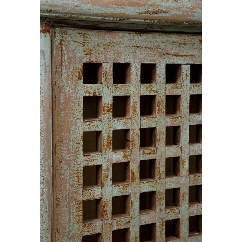 Furniture Classics Jackson 64" Tall 2-Door Cabinet, Worn Green