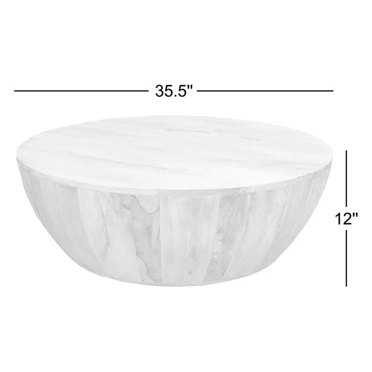 Vivenne Mango Wood Drum Coffee Table