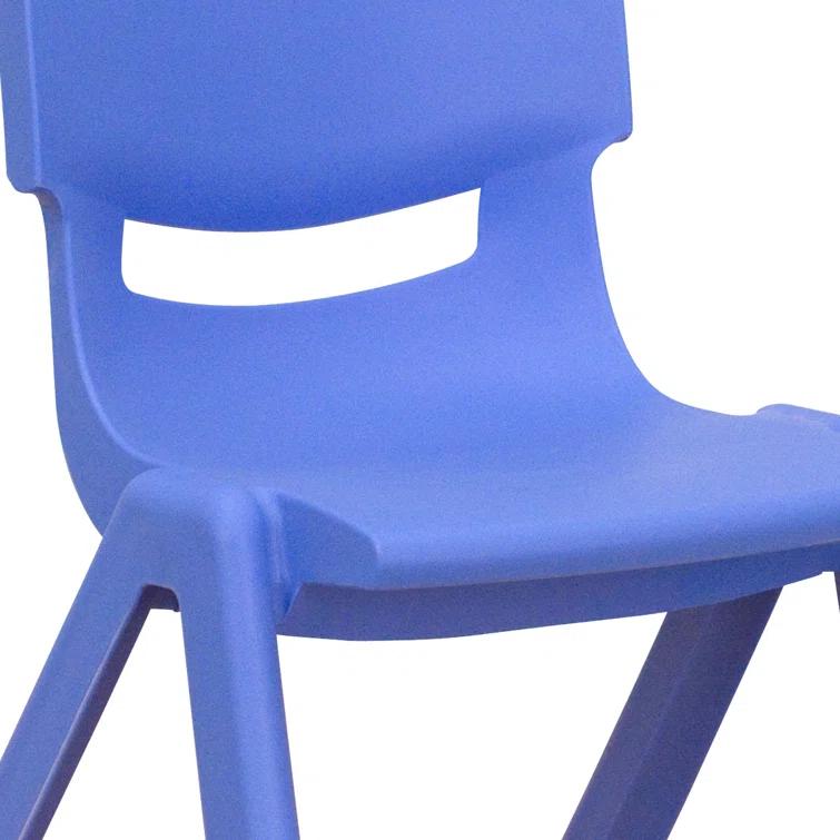 Flash Furniture Goddard Plastic Stack School Chair with Seat, 3rd-7th School Chair (Set of 4)