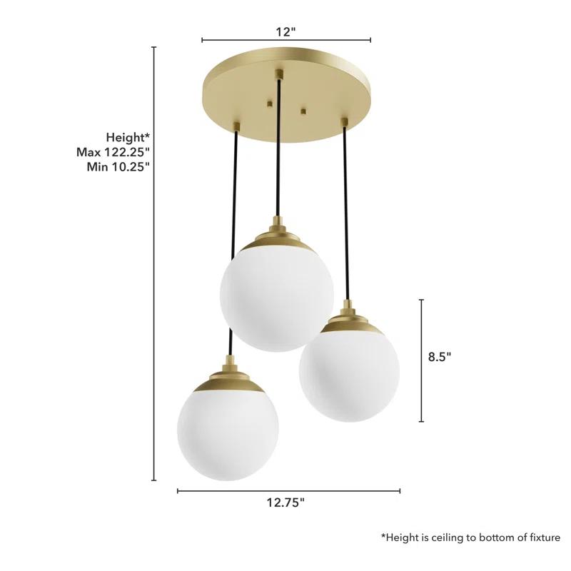 Hunter Fan Hepburn 3 - Light Cluster Globe Pendant