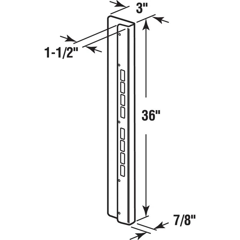 Mega-Jamb Reinforcing Kit, For 1-3/8 in. Doors, Steel, White (Single Pack)