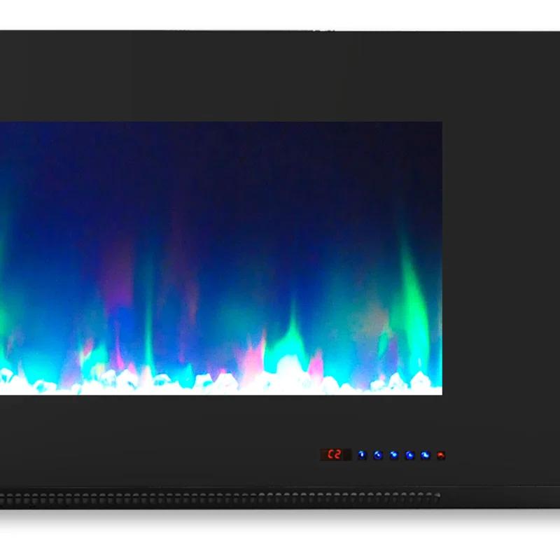 Cambridge Cambridge Wall Mount Electric Fireplace Heater with Remote Control for Indoor Use in Living Room, Bedroom, Home Office