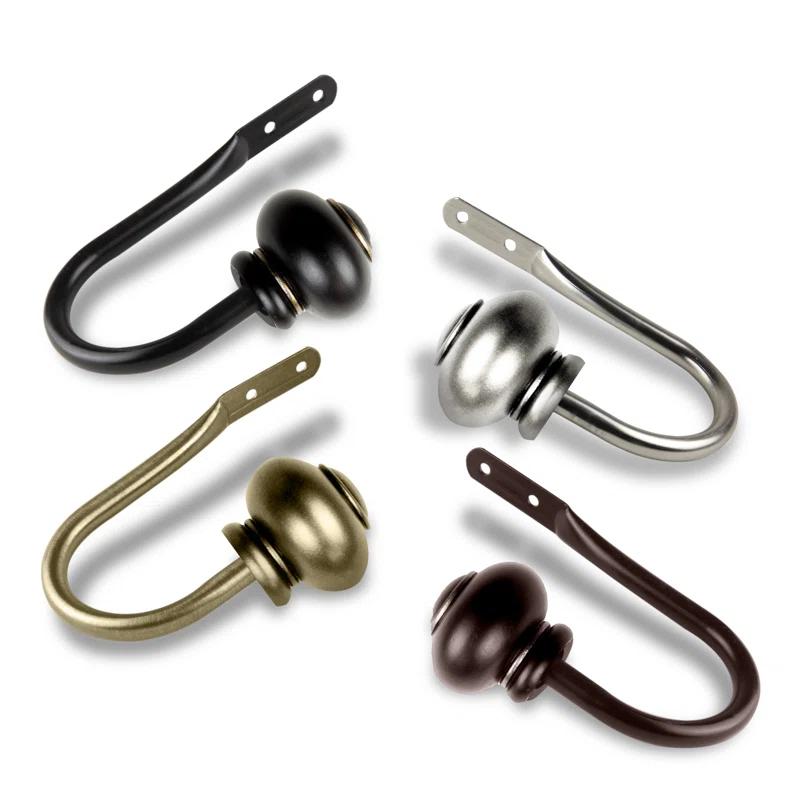 Alcott Hill® Fiske Steel Curtain Holdback (Set of 2)