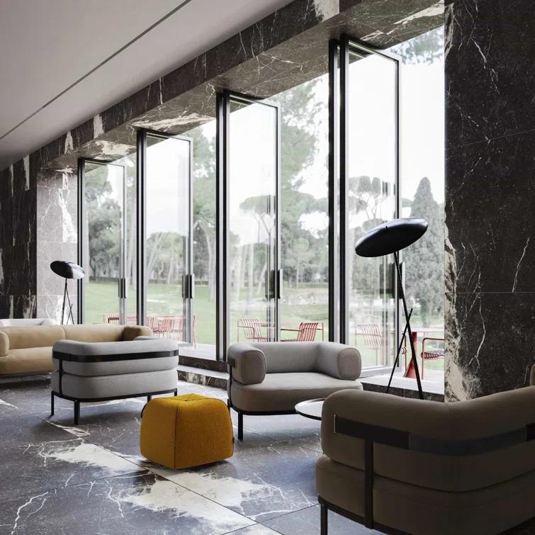 Signature 47.24 In. X 47.24 In. Marble Look Satin Porcelain Floor And Wall Tile (30.98 Sq. Ft. / Case)