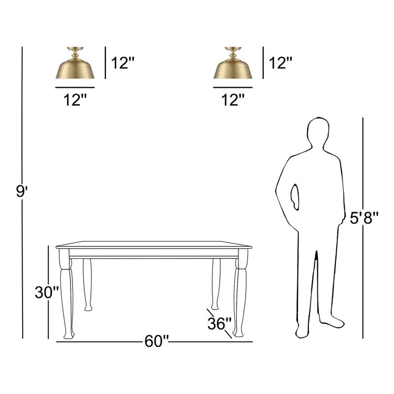 Greyleigh™ Salcombe Semi Flush Mount