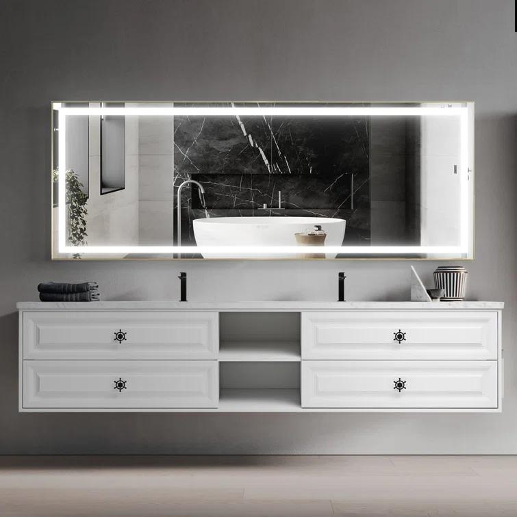 AMANI Eleen 96 In. W X 23 In. D X 22 In. H Bath Vanity Cabinet Without Top