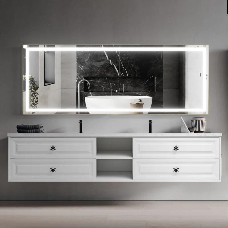 AMANI Eleen 96 In. W X 23 In. D X 22 In. H Bath Vanity Cabinet Without Top