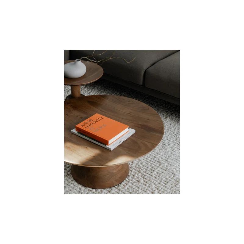 Dalton Round Coffee Table - Dark Acacia