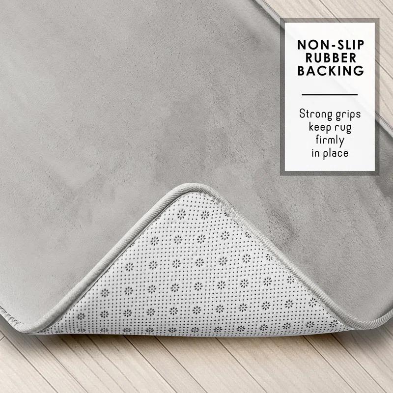 Clara Clark Ultra Soft and Absorbent Memory Foam Bath Rug Set with Non-Slip Backing
