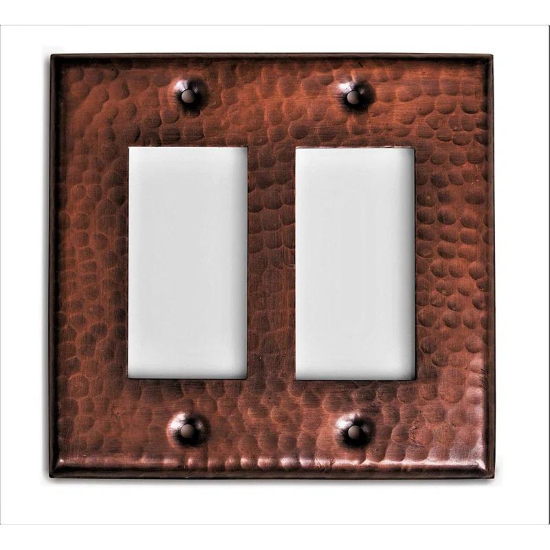 Monarch Abode Hand Hammered 2 - Gang Rocker Standard Wall Plate