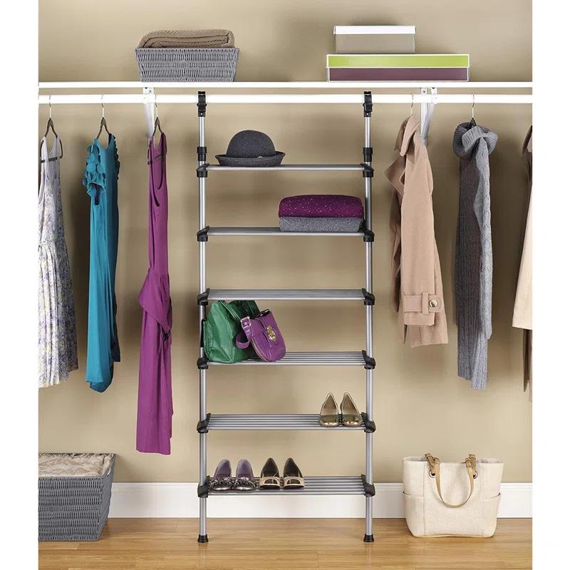 MAXAYA 6 Shelf Closet System - Adjustable Closet Maximizer