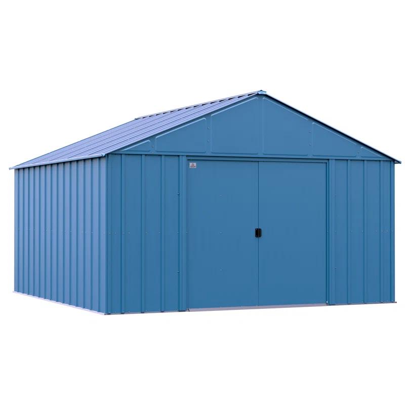 12 ft. W x 12 ft. D Galvanized Steel Storage Shed