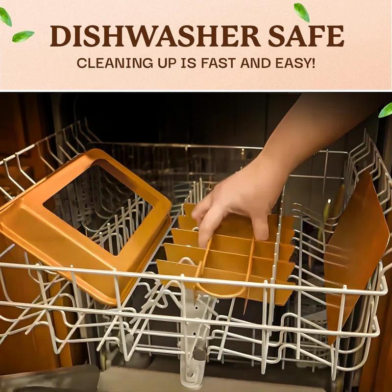 Anadea 2 In 1 Cake Pan + Brownie Baking Tray With 24 Pre-Cut Molds, Non-Toxic Oven/Dishwasher Safe