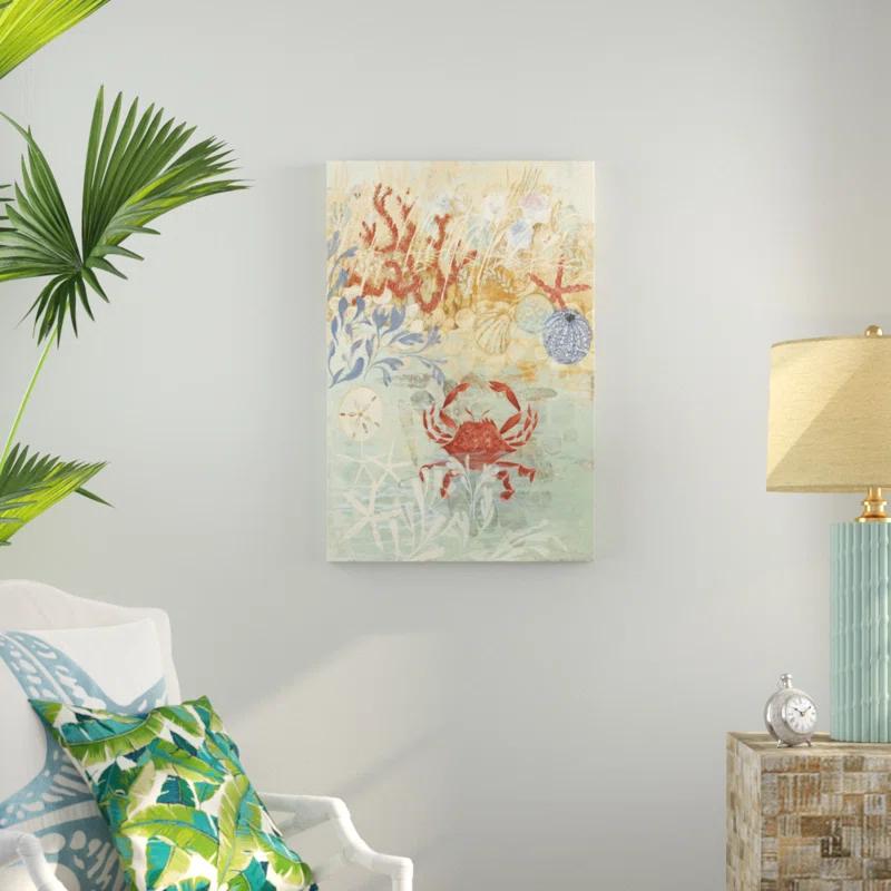 Highland Dunes " Coastal Floral Frenzy IV Premium " by Alan Hopfensperger