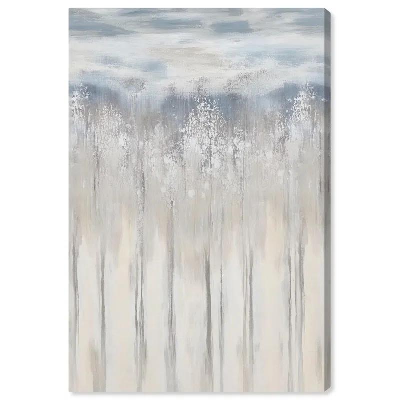 Art Remedy Scratched Sepia Canvas Minimalist Abstract by Art Remedy