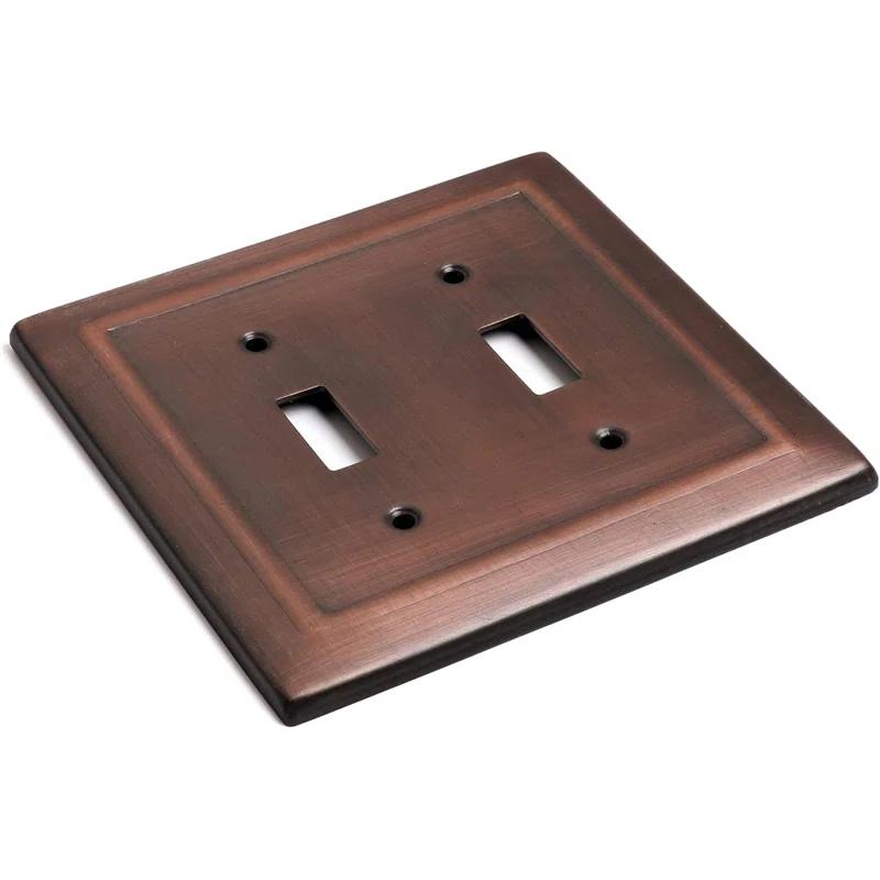 Monarch Abode Architectural 2 - Gang Toggle Light Switch Standard Wall Plate (Set of 2)