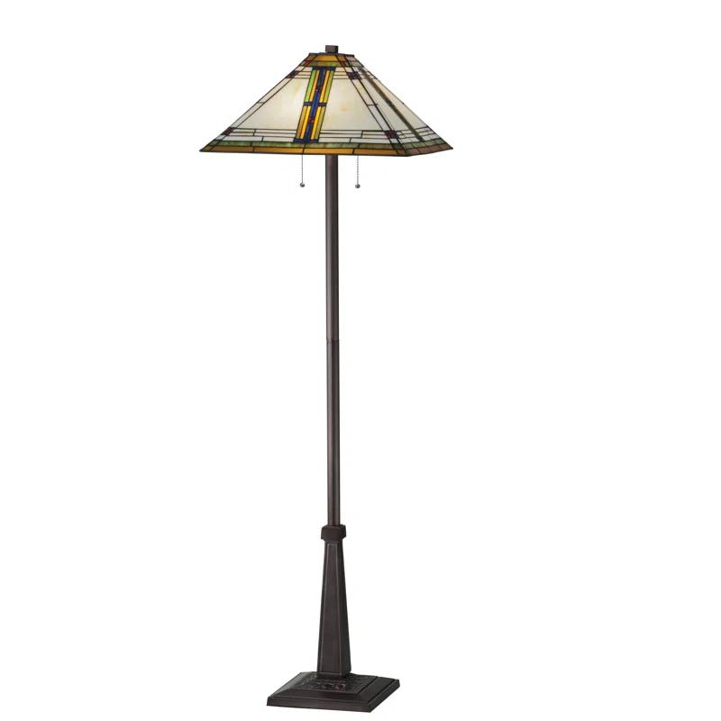 Meyda Lighting Meyda Tiffany & Stained Glass 63'' Mahogany Bronze Traditional Floor Lamp