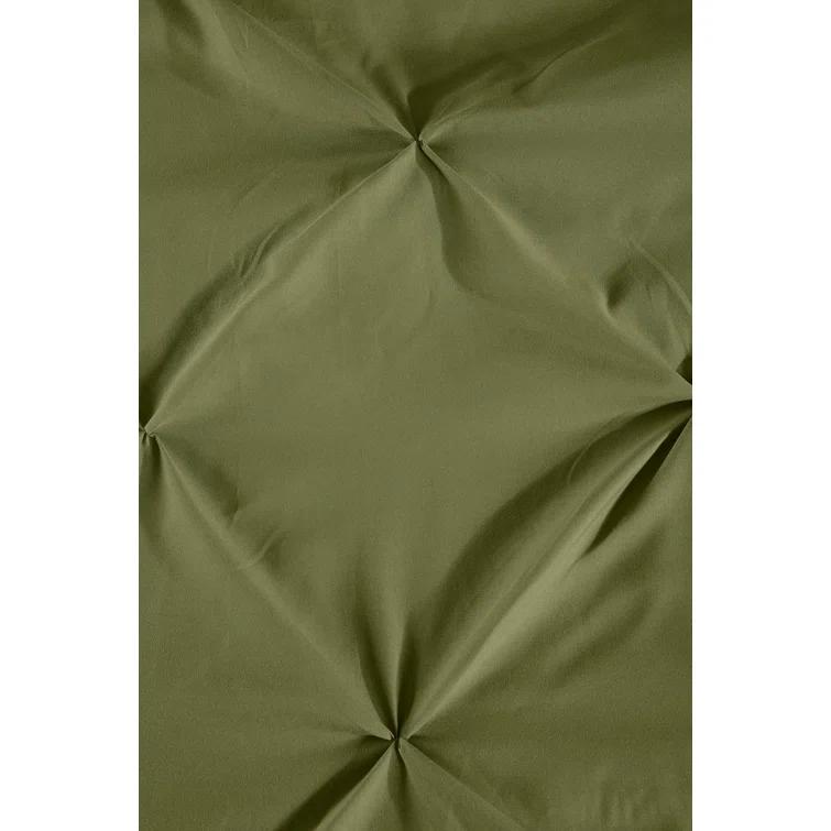 Chezmoi Collection Berlin Pintuck Microfiber 3-Piece Comforter Set