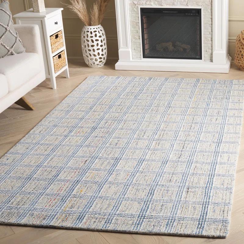 Safavieh Ebony Hand Tufted Wool Pile Plaid Rug