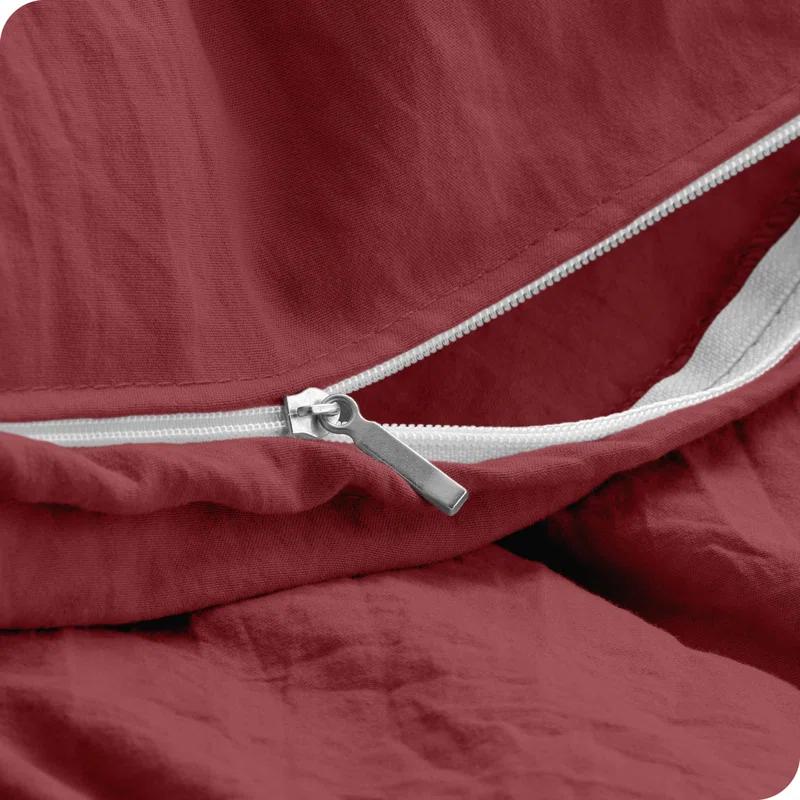 Bare Home Washed Microfiber Duvet Cover Set