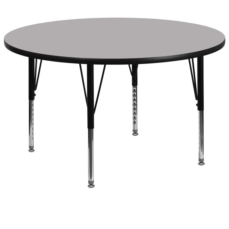 Goddard 42'' Round Thermal Laminate Activity Table - Adjustable Legs